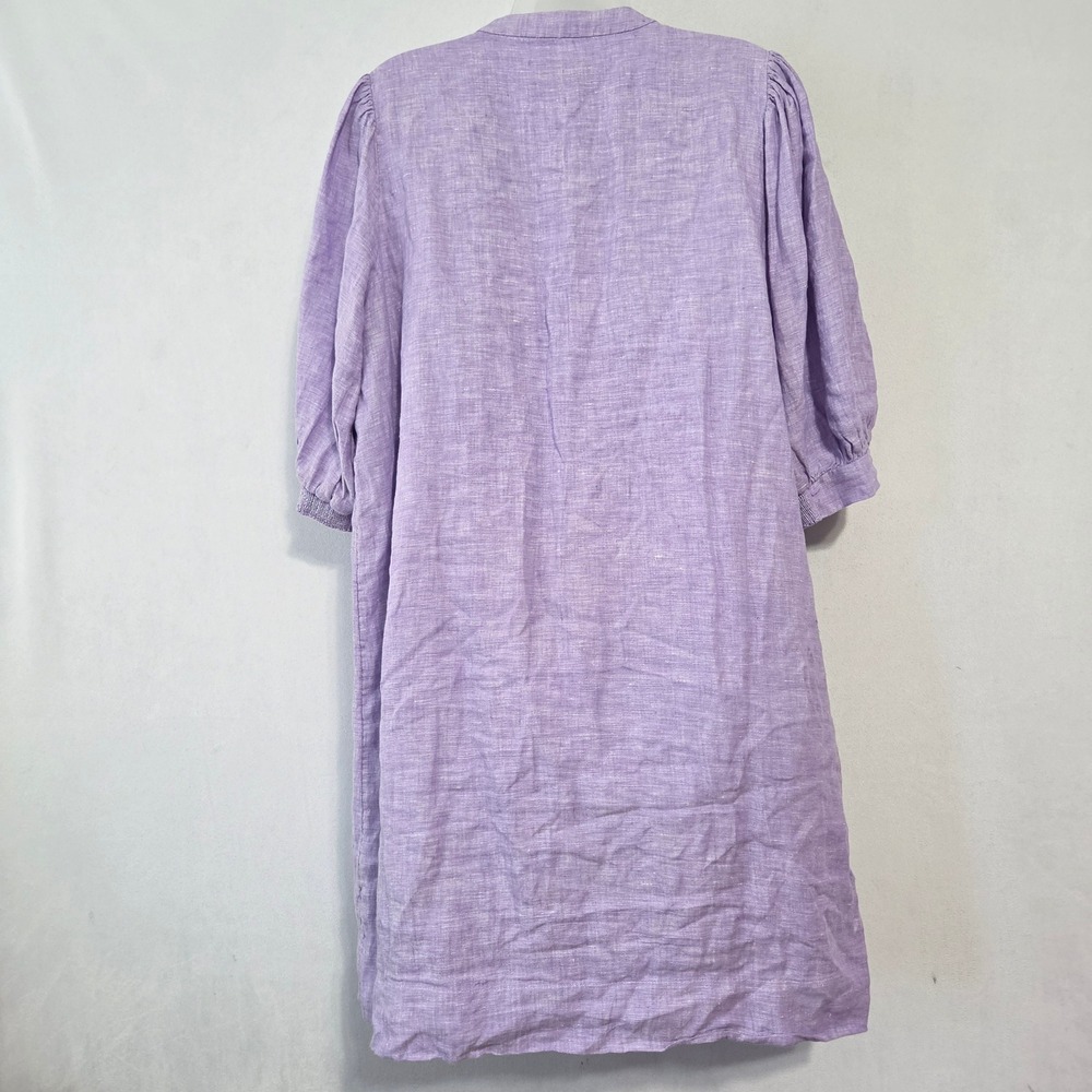 Lilly Pulitzer Mialeigh Elbow Sleeve Linen Shift Dress 16 Lilac Coastal Resort - Picture 3 of 16